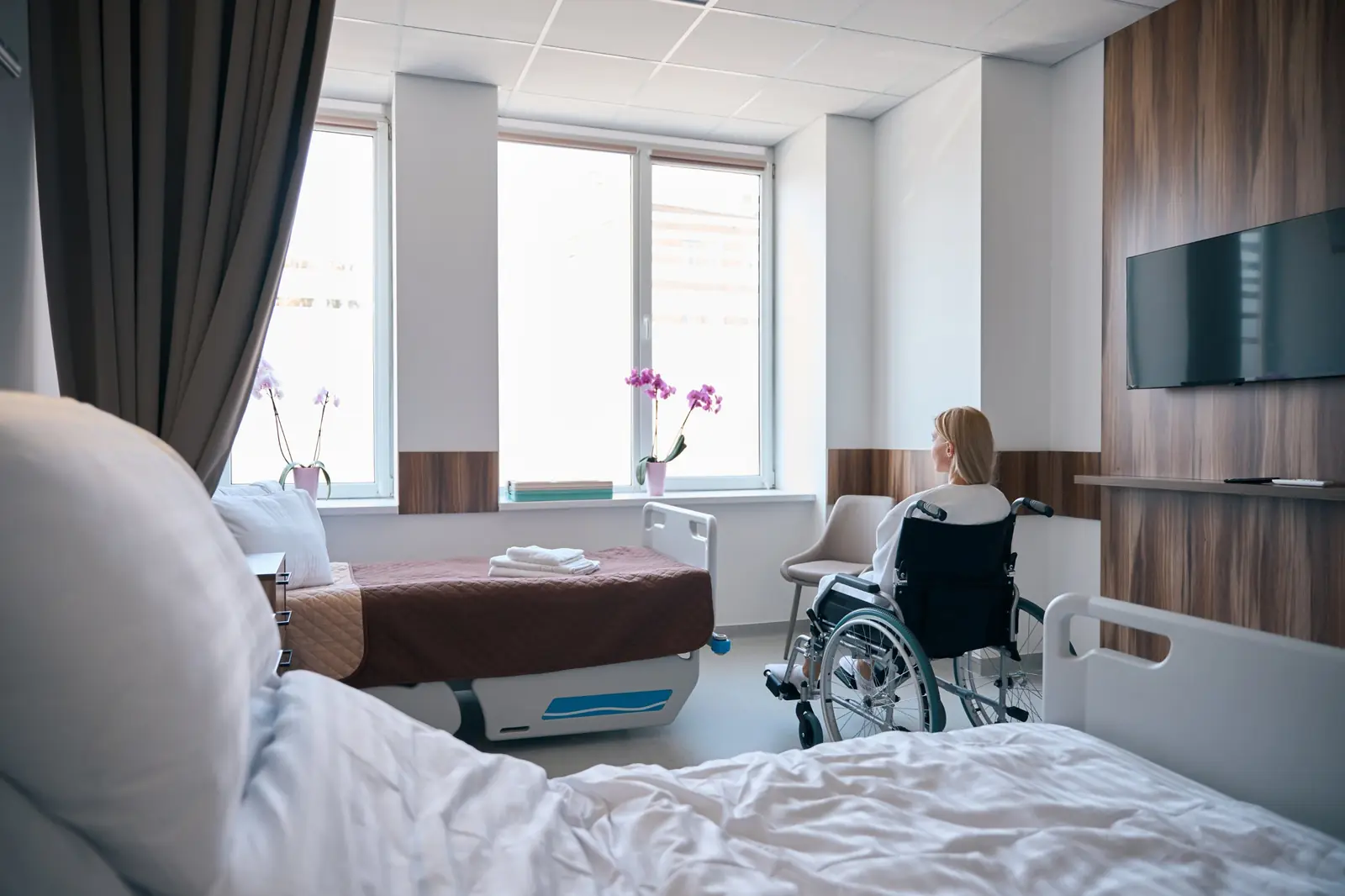 Resident rooms with TV and a phone line