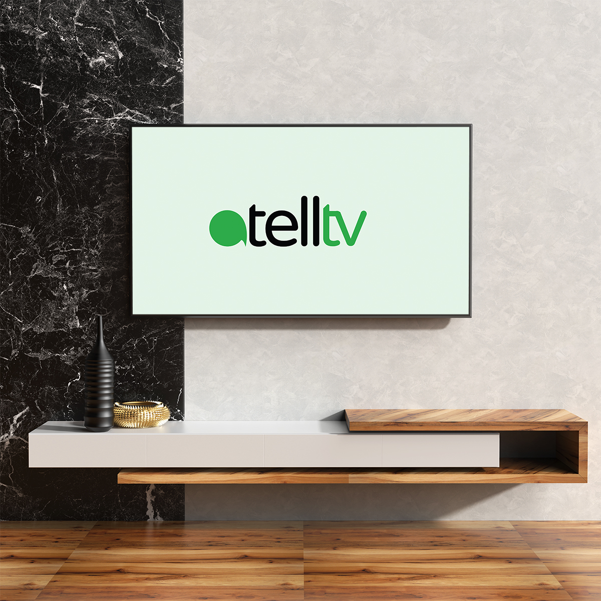 Living room with television