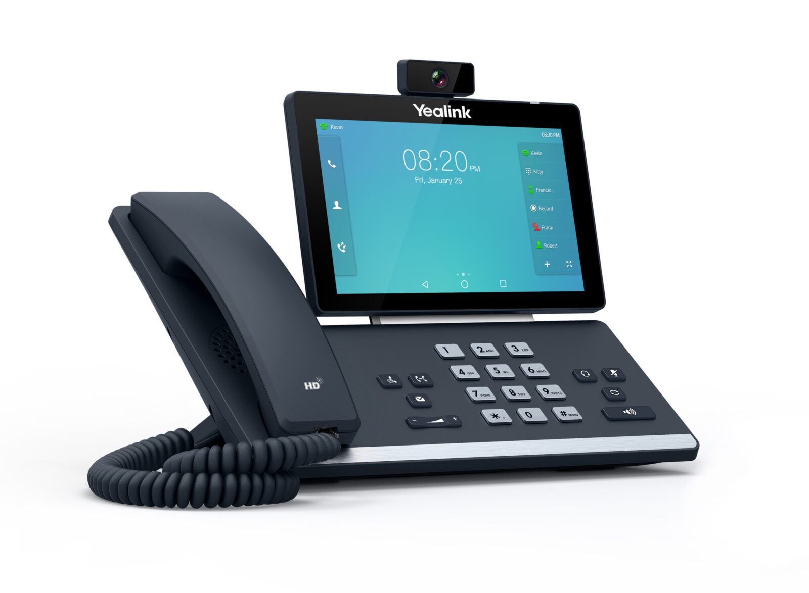 Desk phone in a facility office
