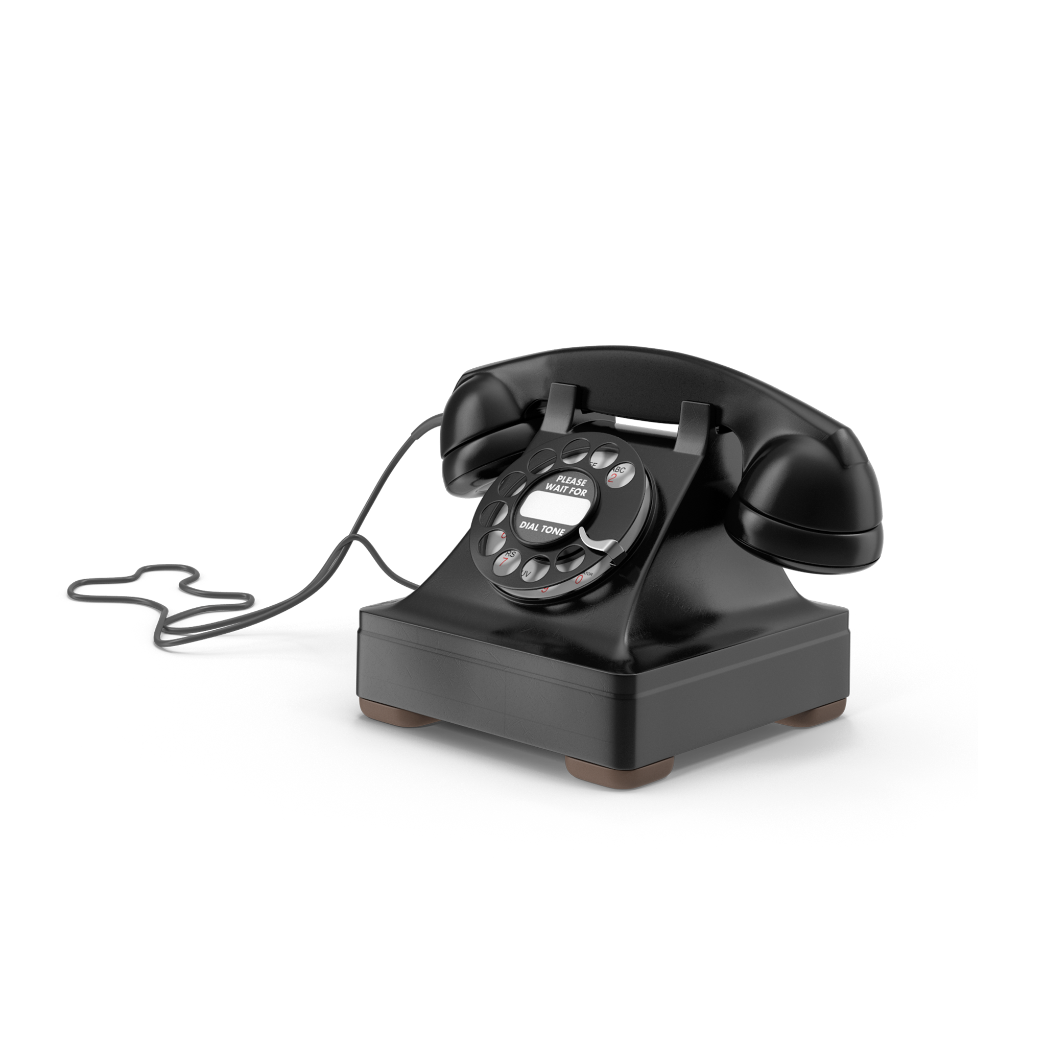 Classic telephone, rendered